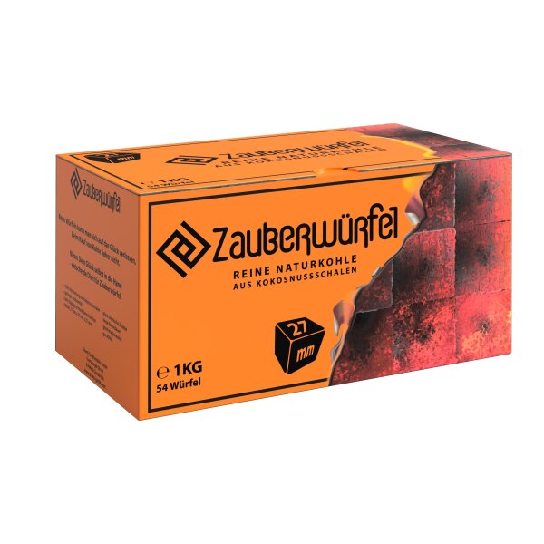 27mm Magic Cube Naturkohle by Zauberwürfel