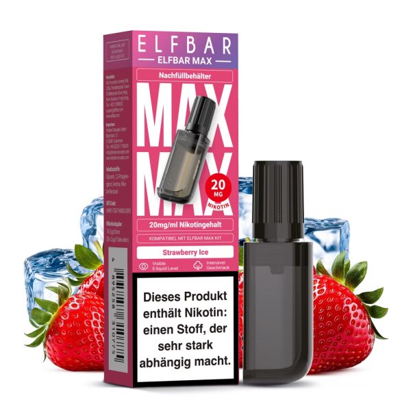 Elfbar Max Refill Container - Strawberry Ice