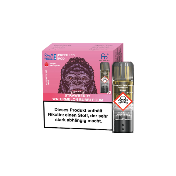 RandM Tornado Pods 2er Pack - Strawberry Watermelon Bubblegum