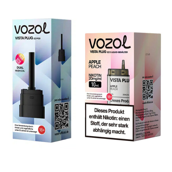 Vozol Vista Plug ez Pod Bundle - Apple Peach