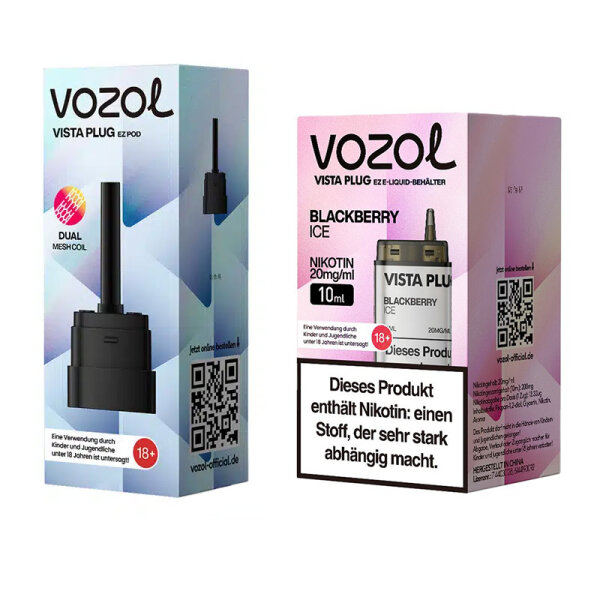 Vozol Vista Plug ez Pod Bundle - Blackberry Ice