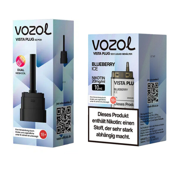 Vozol Vista Plug ez Pod Bundle - Blueberry Ice