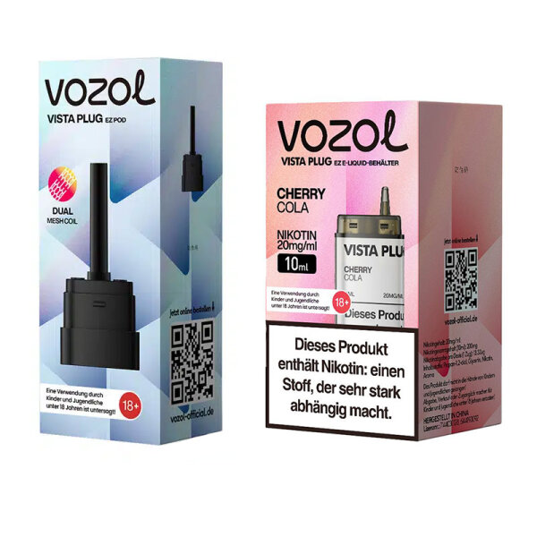 Vozol Vista Plug ez Pod Bundle - Cherry Cola