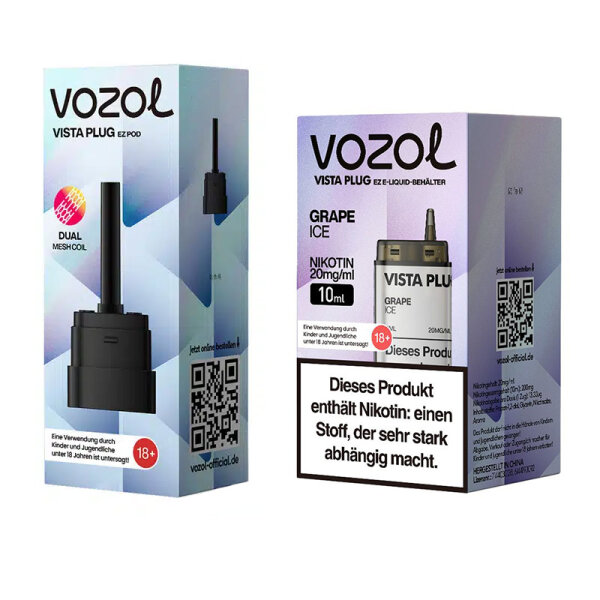 Vozol Vista Plug ez Pod Bundle - Grape Ice
