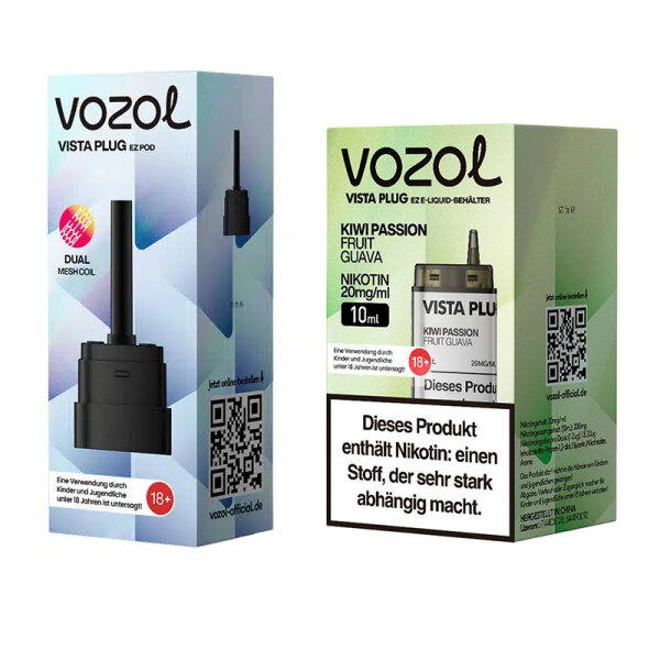 Vozol Vista Plug ez Pod Bundle - Kiwi Passionfruit Guava