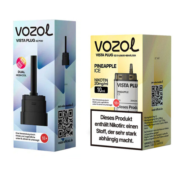 Vozol Vista Plug ez Pod Bundle - Pineapple Ice
