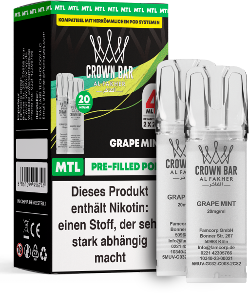 Al Fakher Liquid Pod 2er Pack - Grape Mint