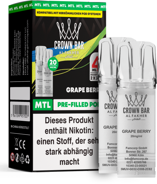 Al Fakher Liquid Pod 2er Pack - Grape Berry