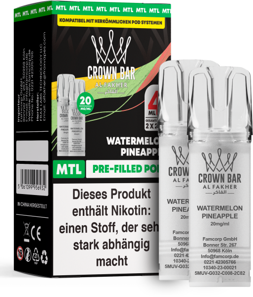 Al Fakher Liquid Pod 2er Pack - Watermelon Pineapple