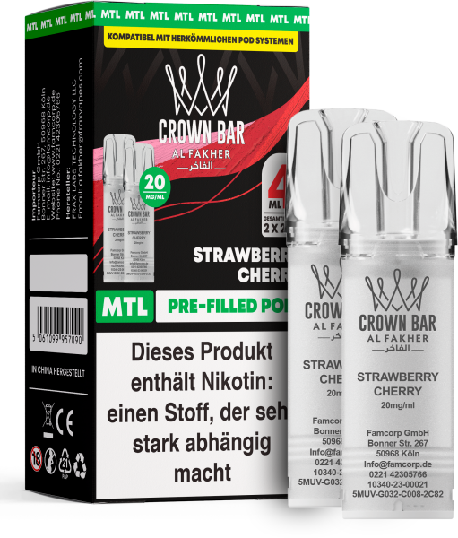 Al Fakher Liquid Pod 2er Pack - Strawberry Cherry