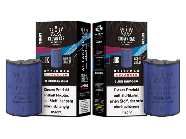 Al Fakher 30k Advanced Hypermax Refill Pod Bundle - Blueberry Gum