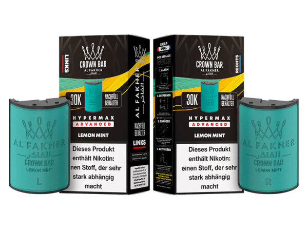 Al Fakher 30k Advanced Hypermax Refill Pod Bundle - Lemon Mint