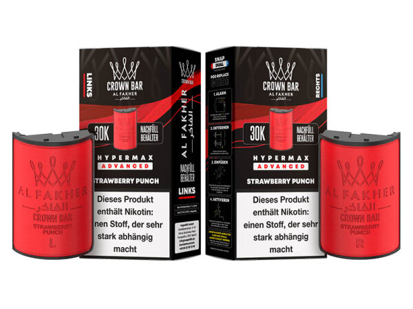 Al Fakher 30k Advanced Hypermax Refill Pod Bundle - Strawberry Punch