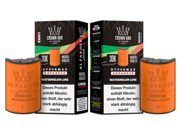 Al Fakher 30k Advanced Hypermax Refill Pod Bundle - Watermelon Lime