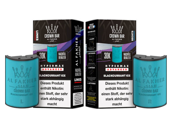 Al Fakher 30k Advanced Hypermax Refill Pod Bundle - Blackcurrant Ice