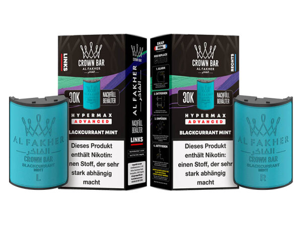 Al Fakher 30k Advanced Hypermax Refill Pod Bundle - Blackcurrant Mint