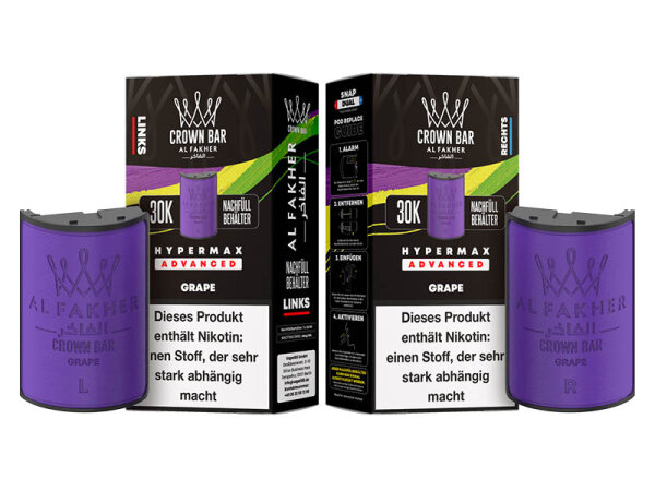 Al Fakher 30k Advanced Hypermax Refill Pod Bundle - Grape