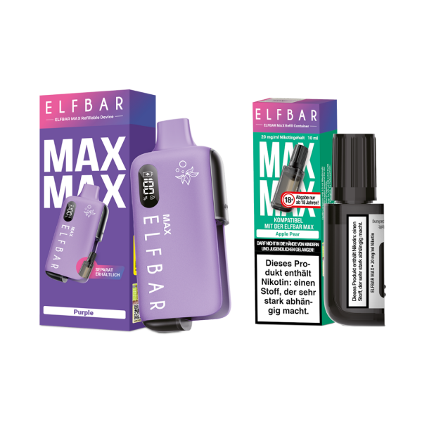 Elfbar Max - Purple + Apple Pear Bundle
