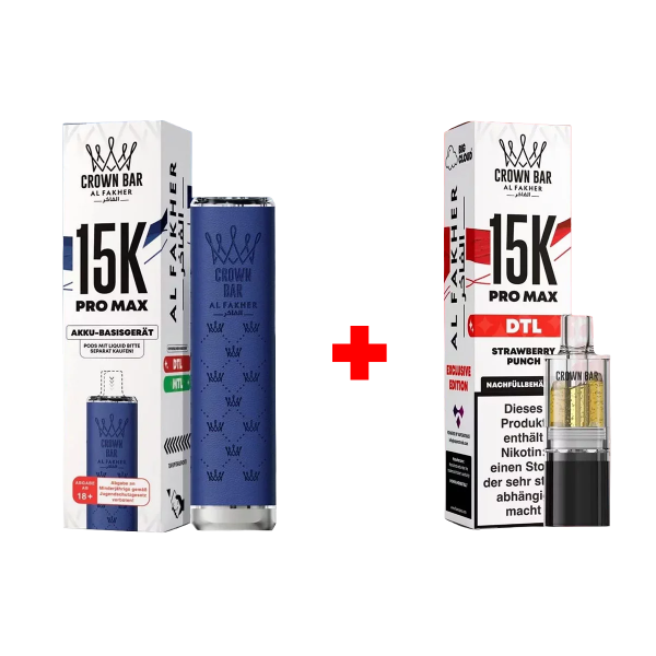 Al Fakher 15k Bundle - Strawberry Punch + Blue