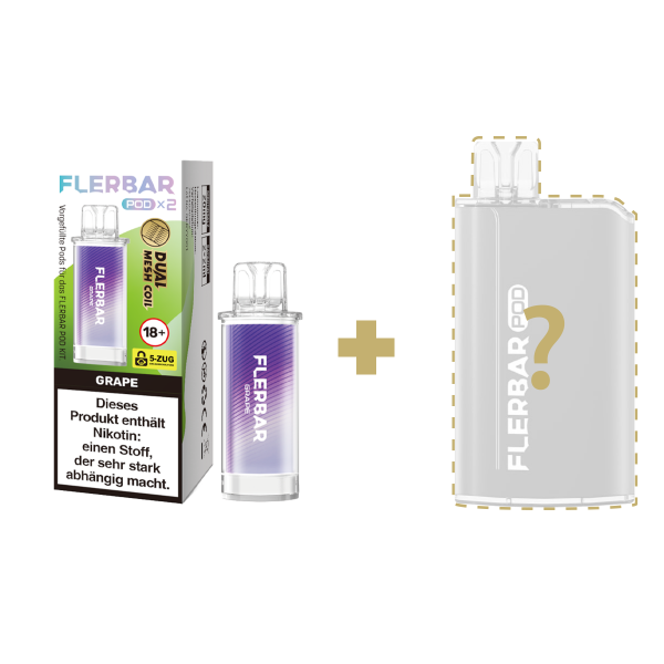Flerbar Pods - Grape + Zufälliger Akkuträger