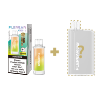 Flerbar Pods - Peach Ice + Zufälliger Akkuträger