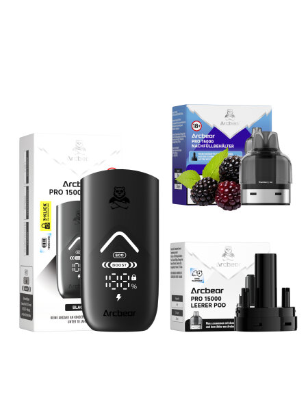 Arcbear Pro 15000 Starterkit - Black Black Ice
