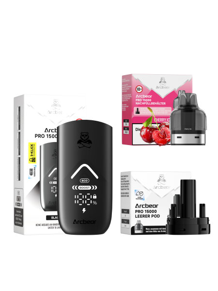 Arcbear Pro 15000 Starterkit - Black Cherry Ice