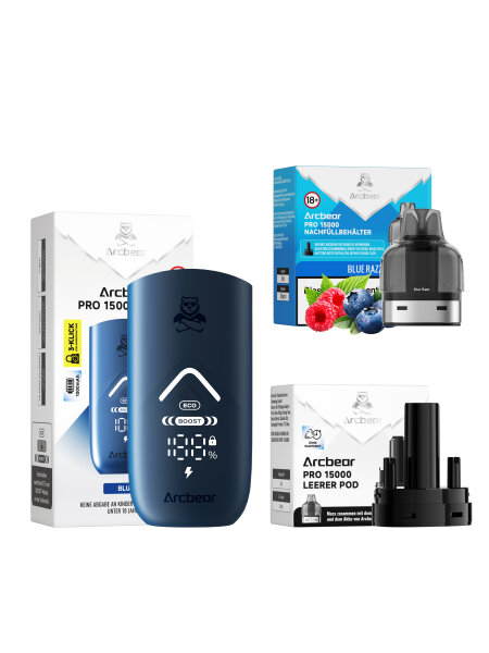 Arcbear Pro 15000 Starterkit - Blue Blue Razz