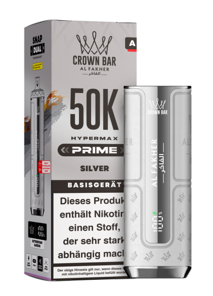 Al Fakher Hypermax Prime 50k Akkuträger - Silver