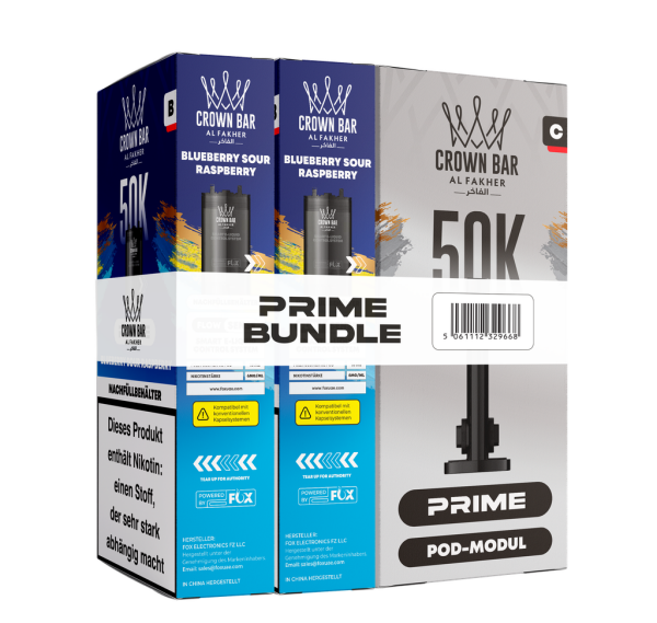 Al Fakher 50k Hypermax Prime Pod Set - Blueberry Sour Raspberry