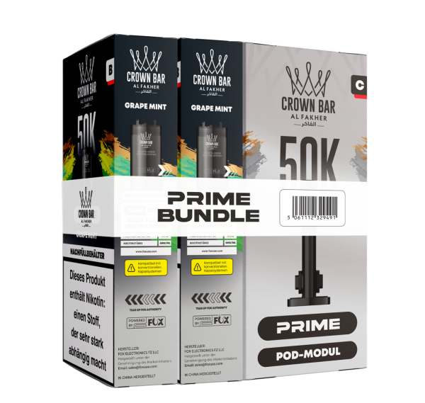 Al Fakher 50k Hypermax Prime Pod Set - Grape Mint