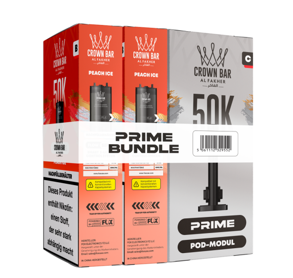Al Fakher 50k Hypermax Prime Pod Set - Peach Ice